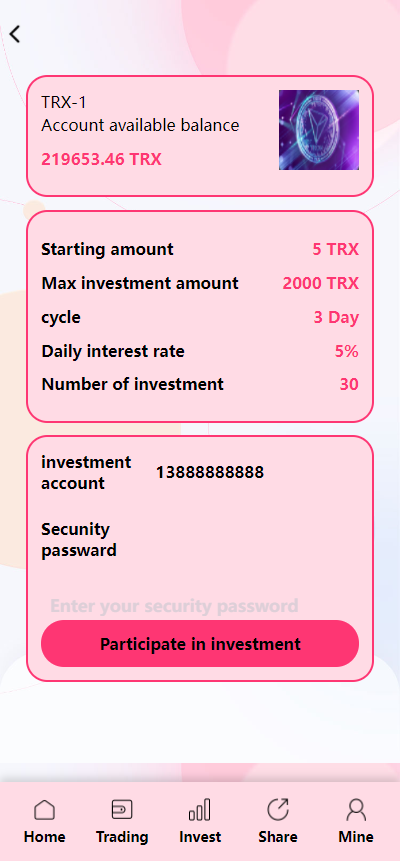 trx粉色UI多语言投资理财系统源码测试图7